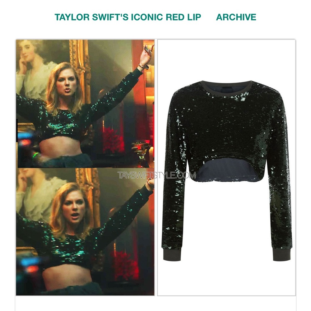 Famous Sold Out Taylor Swift Pinko Sequin Sweatshirt